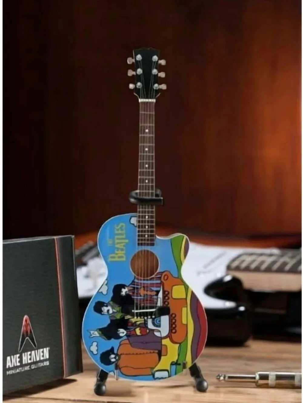 AXE HEAVENYellow Submarine 10 Inch Miniature Acoustic Guitar Collectors - Picture 3 of 5